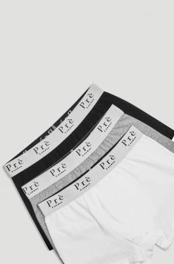 AW20 Prè London Boxer Shorts - Triple Pack - Black/White/Grey