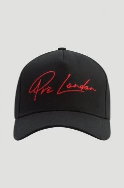 AW20 CAPS Signature Trucker Cap - Black/Red
