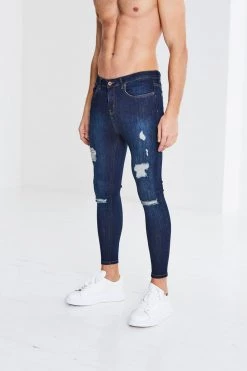 AW20 Granada Ripped And Repaired Jeans - Blue