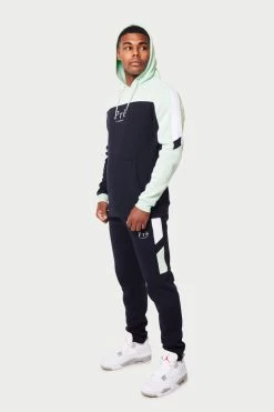 SS22 TRACKSUITS Milano Hood - Navy/Mint
