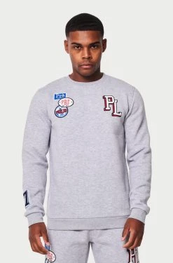 SS22 SWEATS Seattle Badge Sweat - Grey Marl