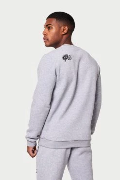 SS22 SWEATS Seattle Badge Sweat - Grey Marl
