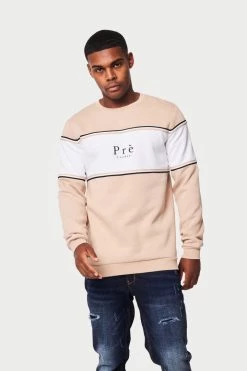 SS22 College Sweat - Sand/White