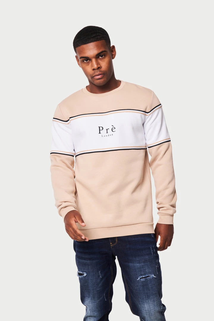 SS22 College Sweat - Sand/White