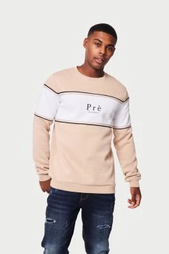 SS22 College Sweat - Sand/White