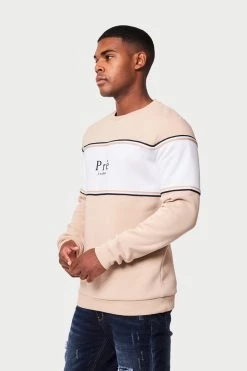SS22 College Sweat - Sand/White