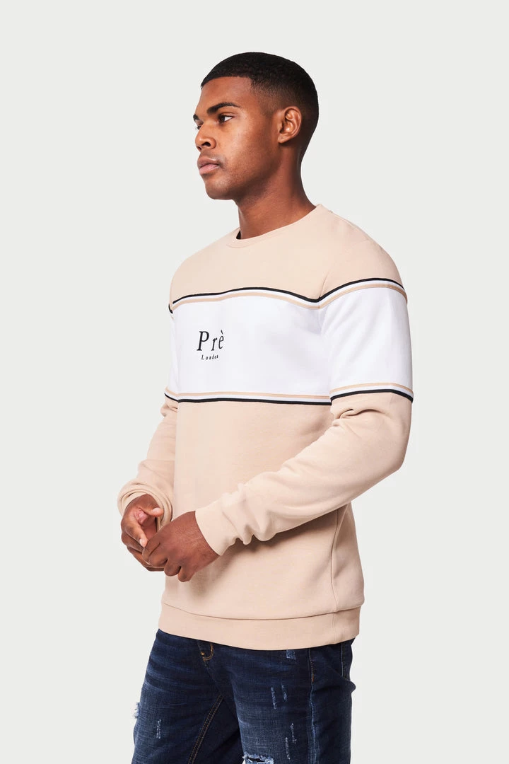 SS22 College Sweat - Sand/White