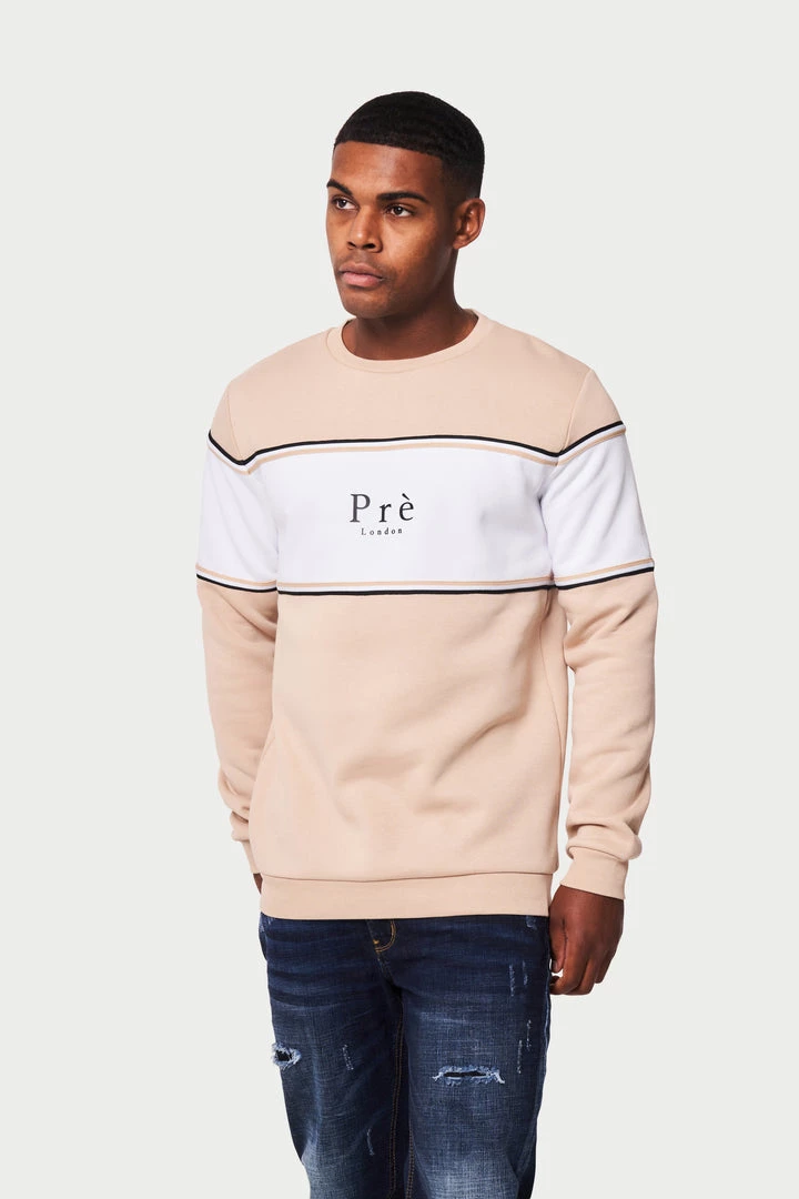 SS22 College Sweat - Sand/White