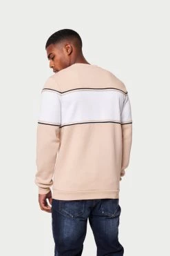 SS22 College Sweat - Sand/White