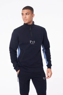 AW21 Tirso 1/4 Zip -Blue/Navy TRACKSUITS